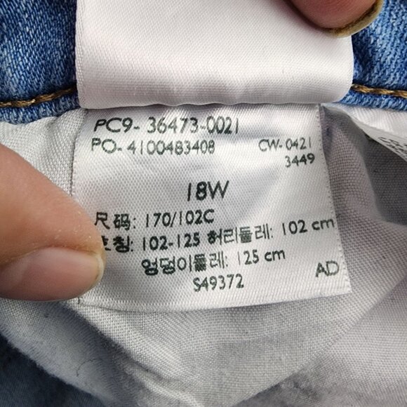 Levis Jeans Womens Size 18W 711 Medium Wash Stretch High Rise Skinny *GUC* - Picture 13 of 14